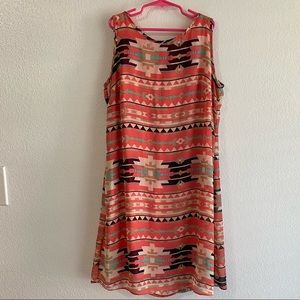 Sleeveless Aztec Print dress